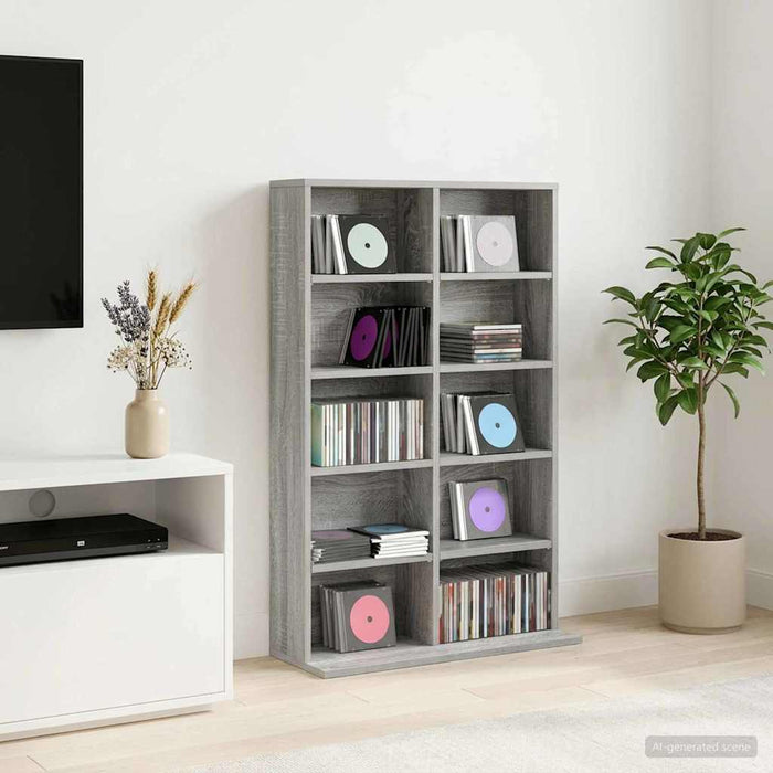 Dulap pentru CD-uri Sonoma gri 65 x 23,5 x 97,5 cm WALTI