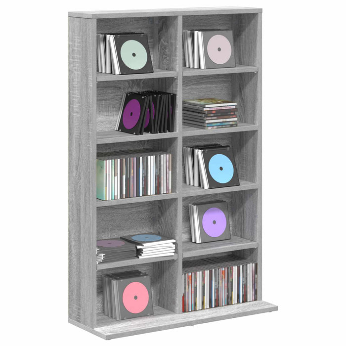 Dulap pentru CD-uri Sonoma gri 65 x 23,5 x 97,5 cm WALTI