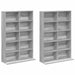 Dulap pentru CD-uri 2 buc. Sonoma gri 65 x 23,5 x 97,5 cm - WALTI WALTI