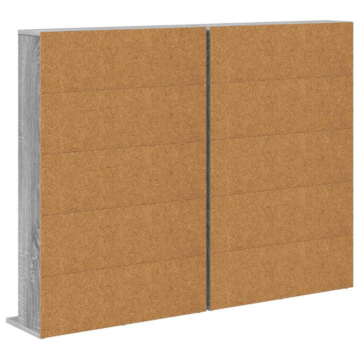 Dulap pentru CD-uri 2 buc. Sonoma gri 65 x 23,5 x 97,5 cm - WALTI WALTI