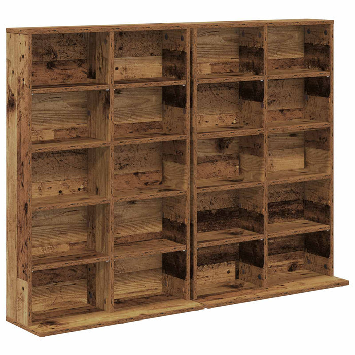 Dulap pentru CD-uri 2 buc. Lemn vechi 65 x 23,5 x 97,5 cm - WALTI WALTI