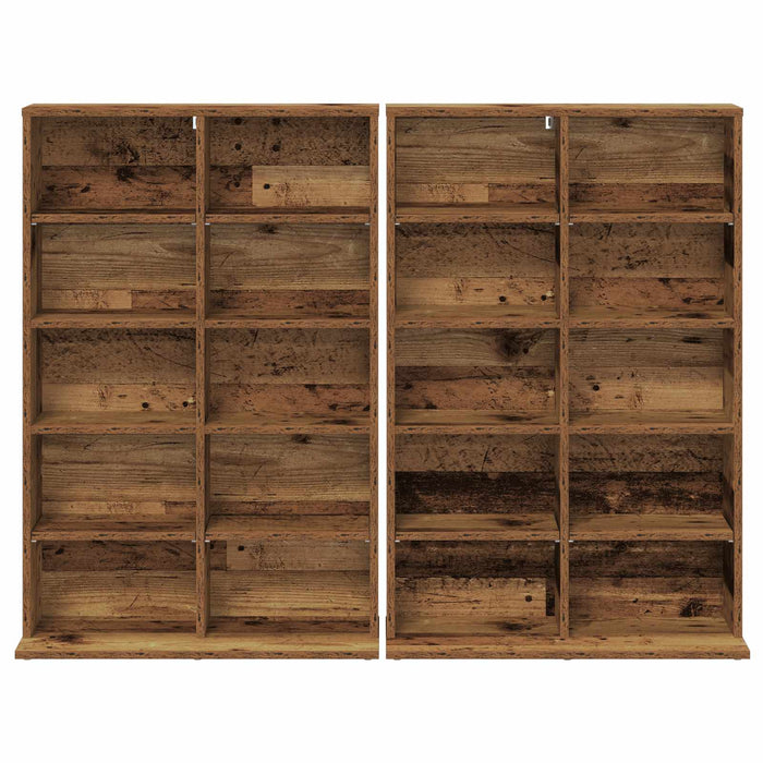 Dulap pentru CD-uri 2 buc. Lemn vechi 65 x 23,5 x 97,5 cm - WALTI WALTI