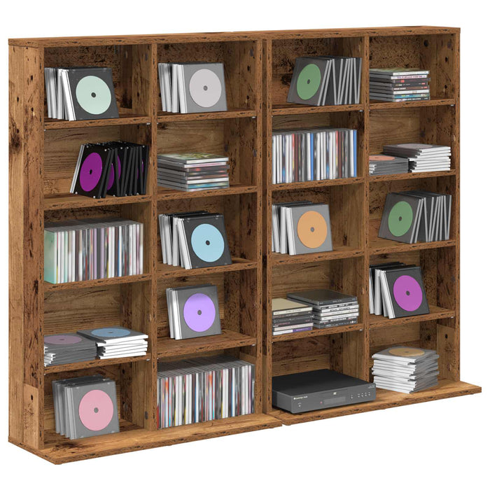 Dulap pentru CD-uri 2 buc. Lemn vechi 65 x 23,5 x 97,5 cm - WALTI WALTI