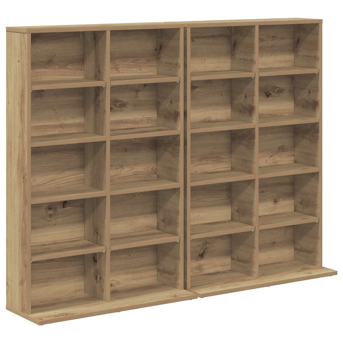 Dulap pentru CD-uri 2 buc. Stejar Artizanal 65 x 23,5 x 97,5 cm WALTI
