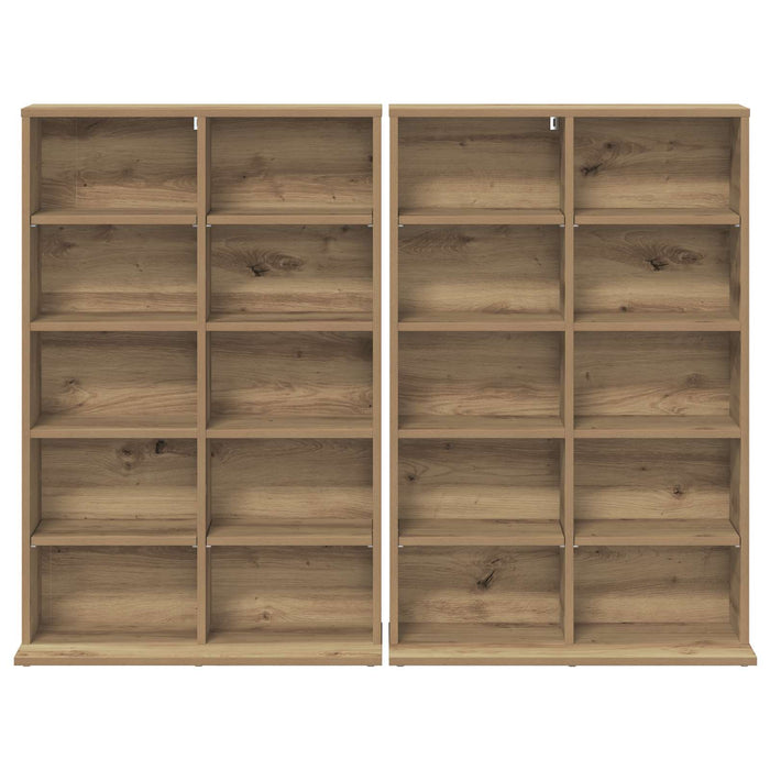 Dulap pentru CD-uri 2 buc. Stejar Artizanal 65 x 23,5 x 97,5 cm WALTI