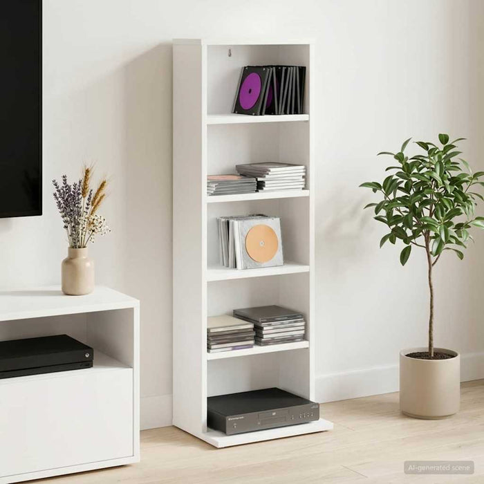 Dulap pentru CD-uri Alb 33 x 23,5 x 97,5 cm Lemn prelucrat WALTI