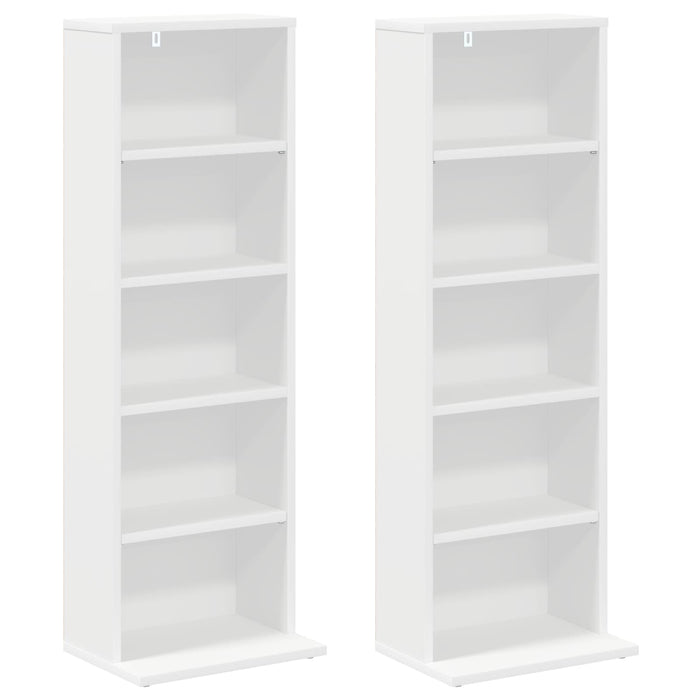 Dulap pentru CD-uri 2 buc. Alb 33 x 23,5 x 97,5 cm WALTI