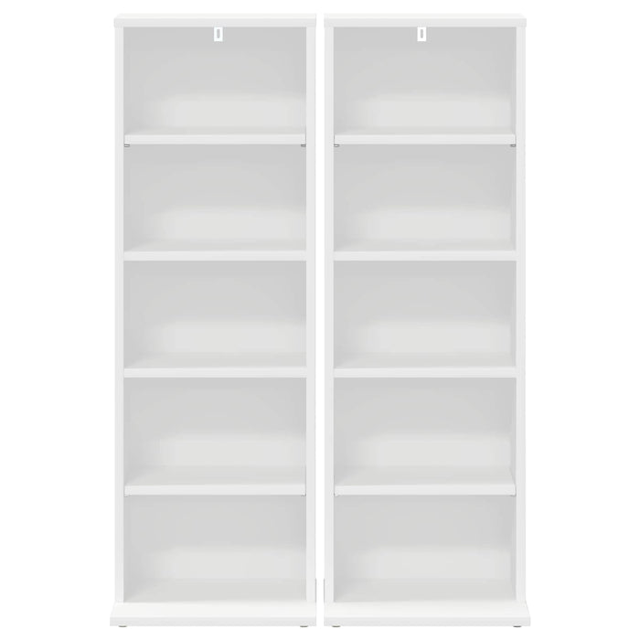 Dulap pentru CD-uri 2 buc. Alb 33 x 23,5 x 97,5 cm WALTI