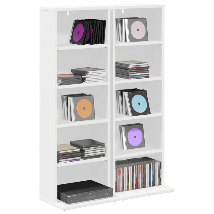 Dulap pentru CD-uri 2 buc. Alb 33 x 23,5 x 97,5 cm WALTI