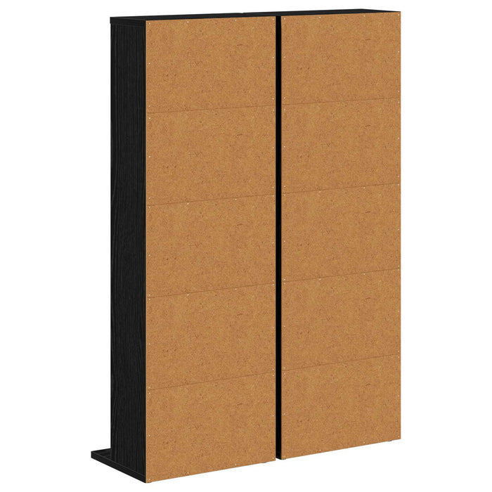 Dulap pentru CD-uri 2 buc. Stejar Negru 33 x 23,5 x 97,5 cm - WALTI WALTI