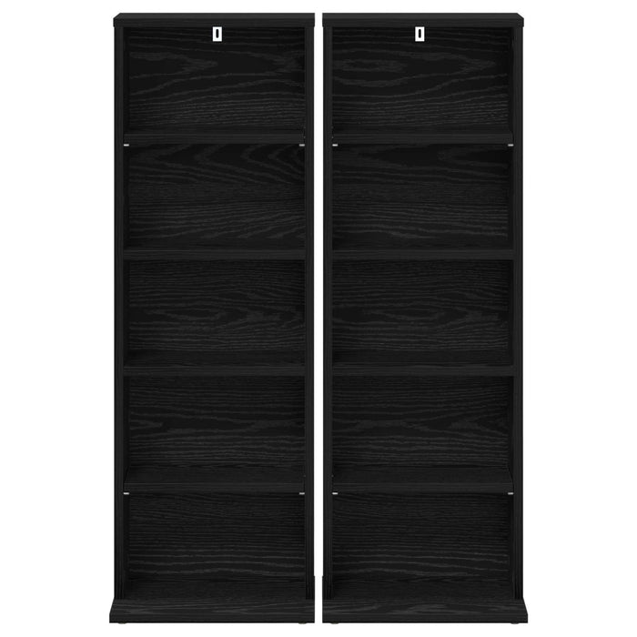 Dulap pentru CD-uri 2 buc. Stejar Negru 33 x 23,5 x 97,5 cm - WALTI WALTI