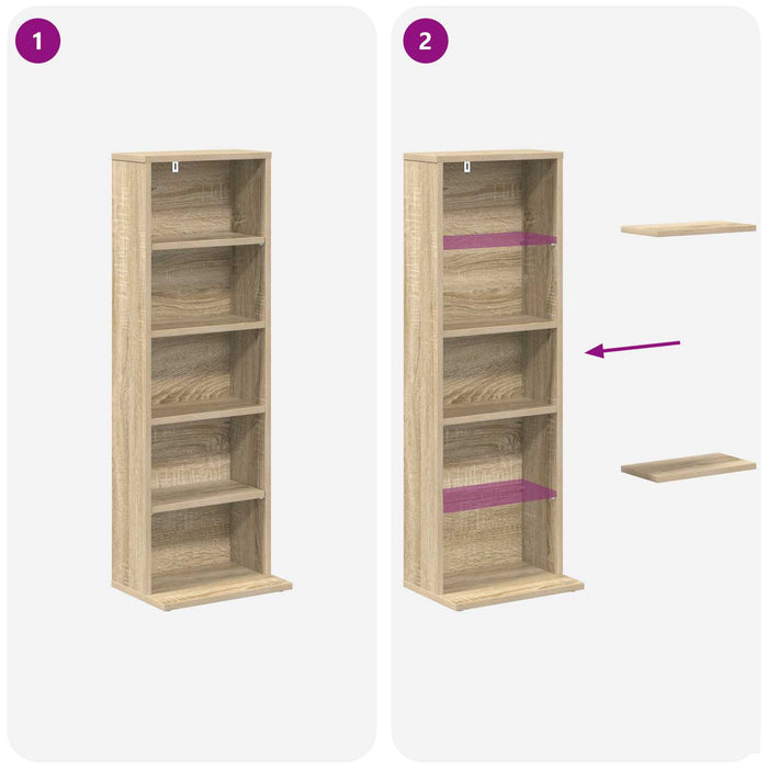 Dulap pentru CD-uri Stejar Sonoma 33 x 23,5 x 97,5 cm - WALTI WALTI