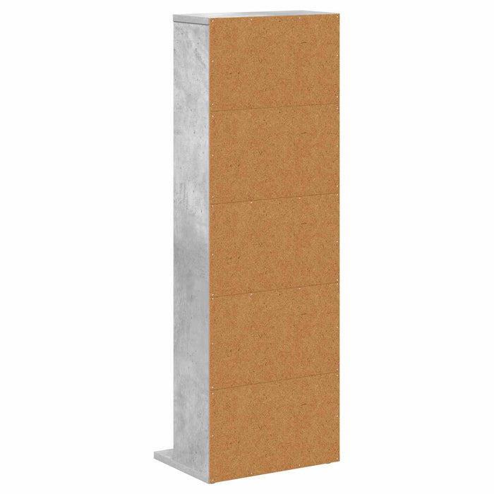 Dulap pentru CD-uri Gri Beton 33 x 23,5 x 97,5 cm WALTI