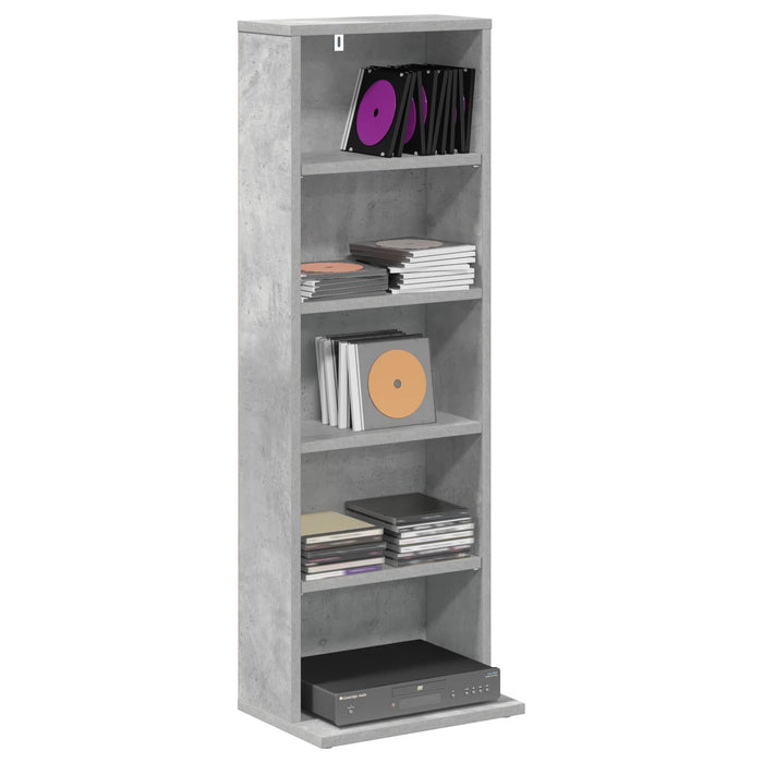 Dulap pentru CD-uri Gri Beton 33 x 23,5 x 97,5 cm WALTI