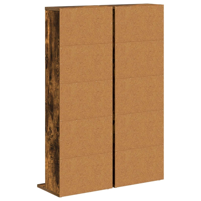 Dulap pentru CD-uri 2 buc. Stejar fumuriu 33 x 23,5 x 97,5 cm - WALTI WALTI
