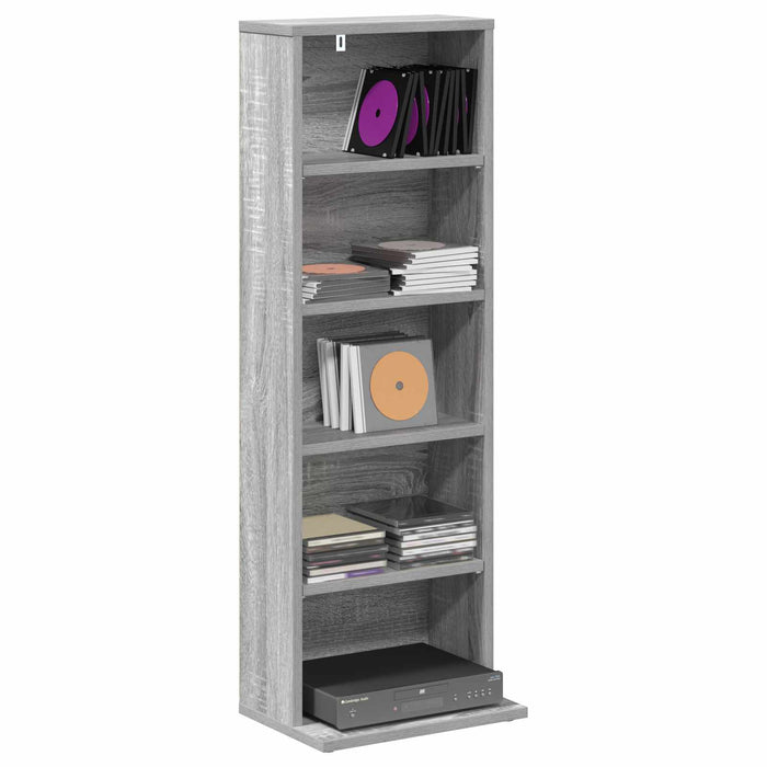 Dulap pentru CD-uri Sonoma gri 33 x 23,5 x 97,5 cm - WALTI WALTI