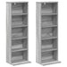 Dulap pentru CD-uri 2 buc. Sonoma gri 33 x 23,5 x 97,5 cm - WALTI WALTI