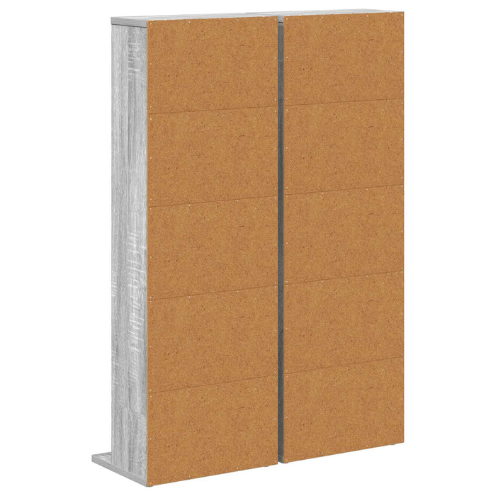 Dulap pentru CD-uri 2 buc. Sonoma gri 33 x 23,5 x 97,5 cm - WALTI WALTI