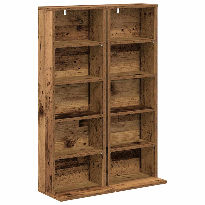 Dulap pentru CD-uri 2 buc. Lemn vechi 33 x 23,5 x 97,5 cm WALTI