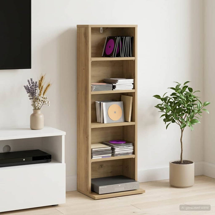 Dulap pentru CD-uri Stejar Artizanal 33 x 23,5 x 97,5 cm WALTI
