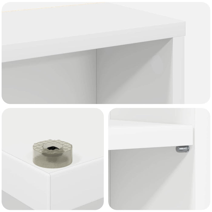 Dulap pentru CD-uri Alb 60 x 17 x 92 cm Lemn prelucrat - WALTI WALTI