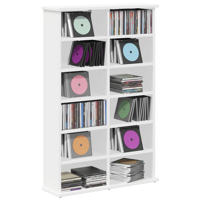 Dulap pentru CD-uri Alb 60 x 17 x 92 cm Lemn prelucrat - WALTI WALTI