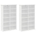Dulap pentru CD-uri 2 buc. Alb 60 x 17 x 92 cm Lemn prelucrat - WALTI WALTI