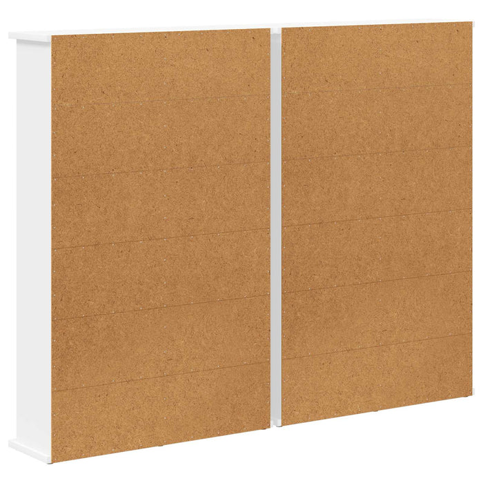 Dulap pentru CD-uri 2 buc. Alb 60 x 17 x 92 cm Lemn prelucrat - WALTI WALTI