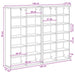 Dulap pentru CD-uri 2 buc. Alb 60 x 17 x 92 cm Lemn prelucrat - WALTI WALTI