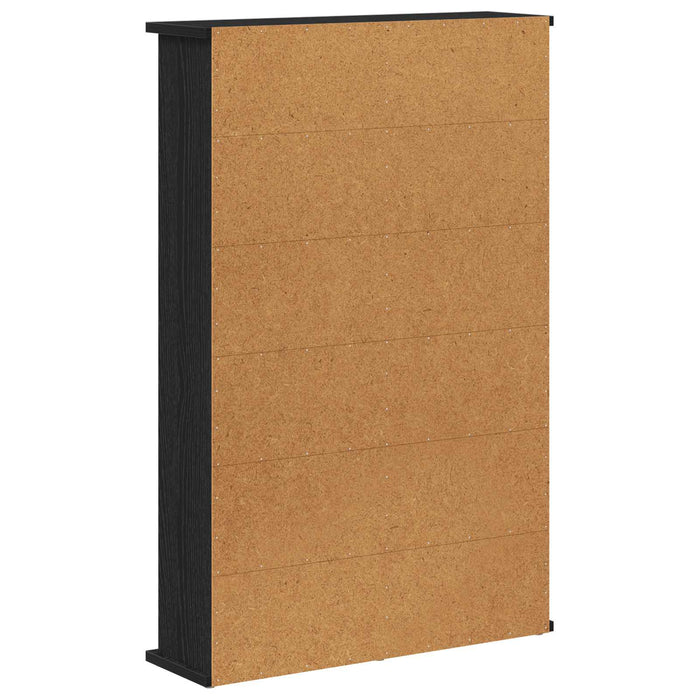 Dulap pentru CD-uri Stejar Negru 60 x 17 x 92 cm Lemn prelucrat - WALTI WALTI