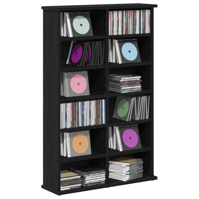 Dulap pentru CD-uri Stejar Negru 60 x 17 x 92 cm Lemn prelucrat - WALTI WALTI