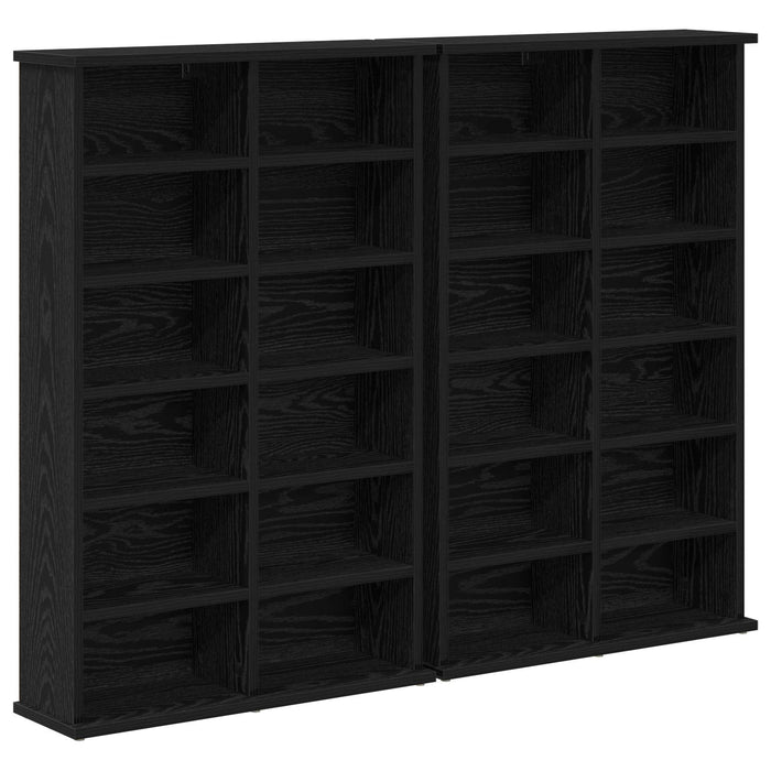 Dulap pentru CD-uri 2 buc. Stejar Negru 60 x 17 x 92 cm - WALTI WALTI