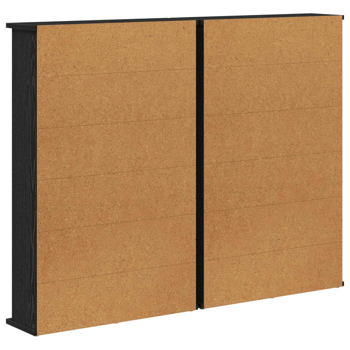 Dulap pentru CD-uri 2 buc. Stejar Negru 60 x 17 x 92 cm - WALTI WALTI