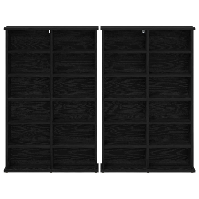 Dulap pentru CD-uri 2 buc. Stejar Negru 60 x 17 x 92 cm - WALTI WALTI