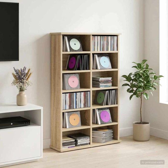 Dulap pentru CD-uri Stejar Sonoma 60 x 17 x 92 cm - WALTI WALTI