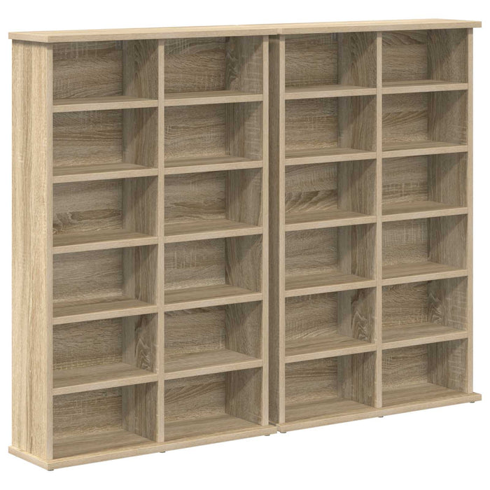 Dulap pentru CD-uri 2 buc. Stejar Sonoma 60 x 17 x 92 cm - WALTI WALTI