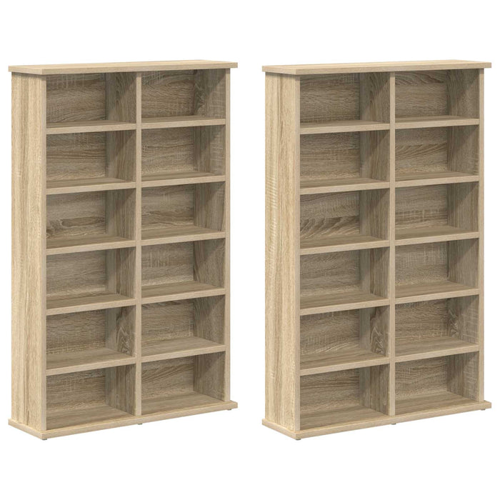 Dulap pentru CD-uri 2 buc. Stejar Sonoma 60 x 17 x 92 cm - WALTI WALTI