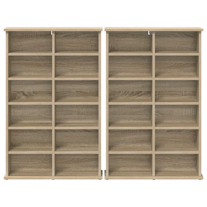 Dulap pentru CD-uri 2 buc. Stejar Sonoma 60 x 17 x 92 cm - WALTI WALTI