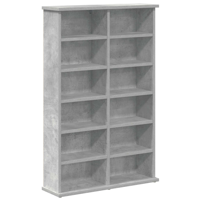 Dulap pentru CD-uri Gri Beton 60 x 17 x 92 cm Lemn prelucrat WALTI