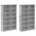 Dulap pentru CD-uri 2 buc. Gri Beton 60 x 17 x 92 cm - WALTI WALTI