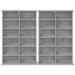 Dulap pentru CD-uri 2 buc. Gri Beton 60 x 17 x 92 cm - WALTI WALTI