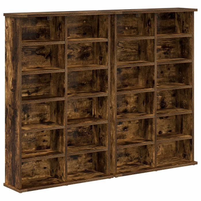 Dulap pentru CD-uri 2 buc. Stejar fumuriu 60 x 17 x 92 cm - WALTI WALTI
