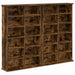 Dulap pentru CD-uri 2 buc. Stejar fumuriu 60 x 17 x 92 cm - WALTI WALTI