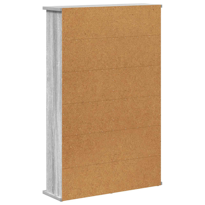 Dulap pentru CD-uri Sonoma gri 60 x 17 x 92 cm Lemn prelucrat - WALTI WALTI