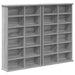Dulap pentru CD-uri 2 buc. Sonoma gri 60 x 17 x 92 cm - WALTI WALTI