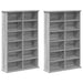 Dulap pentru CD-uri 2 buc. Sonoma gri 60 x 17 x 92 cm - WALTI WALTI