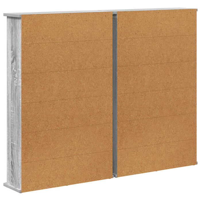 Dulap pentru CD-uri 2 buc. Sonoma gri 60 x 17 x 92 cm - WALTI WALTI