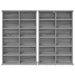 Dulap pentru CD-uri 2 buc. Sonoma gri 60 x 17 x 92 cm - WALTI WALTI