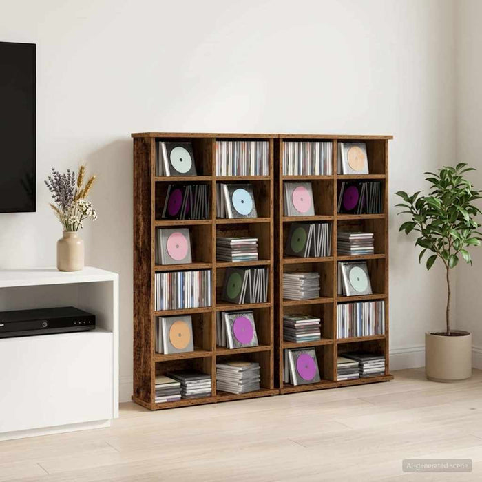 Dulap pentru CD-uri 2 buc. Lemn vechi 60 x 17 x 92 cm - WALTI WALTI