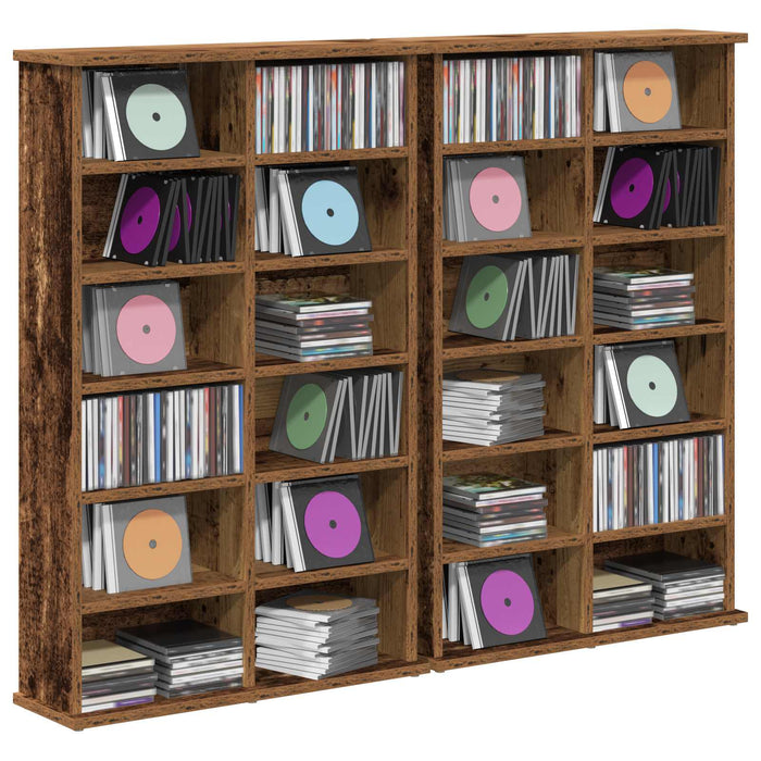 Dulap pentru CD-uri 2 buc. Lemn vechi 60 x 17 x 92 cm - WALTI WALTI